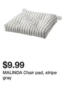 Ikea MALINDA Chair pad, stripe gray offer