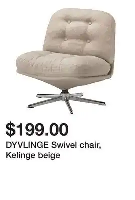Ikea DYVLINGE Swivel chair, Kelinge beige offer