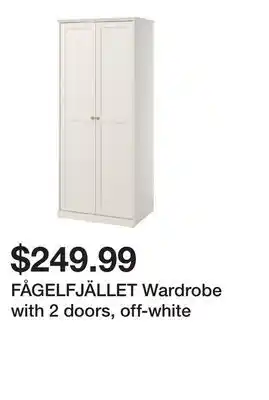 Ikea FÅGELFJÄLLET Wardrobe with 2 doors, off-white offer
