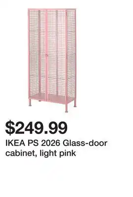 Ikea IKEA PS 2026 Glass-door cabinet, light pink offer