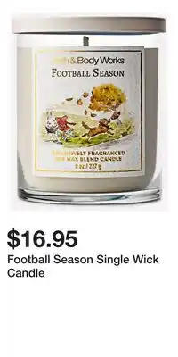 Bath & Body Works Football Season Single Wick Candle offer