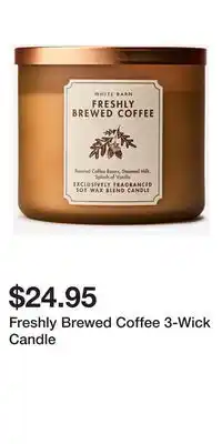 Bath & Body Works Freshly Brewed Coffee 3-Wick Candle offer
