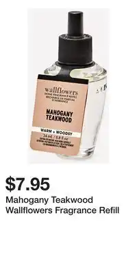 Bath & Body Works Mahogany Teakwood Wallflowers Fragrance Refill offer