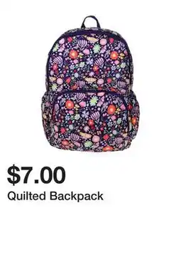 Five Below Quilted Backpack offer