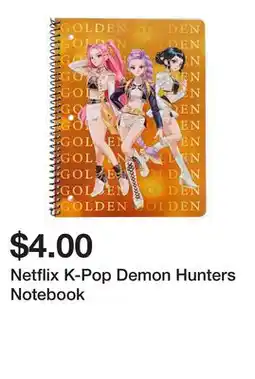 Five Below Netflix K-Pop Demon Hunters Notebook offer