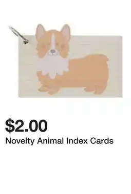 Five Below Novelty Animal Index Cards offer