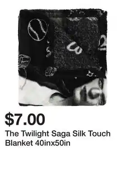 Five Below The Twilight Saga Silk Touch Blanket 40inx50in offer