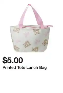 Five Below Printed Tote Lunch Bag offer