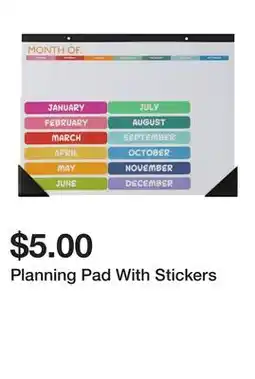 Five Below Planning Pad With Stickers offer