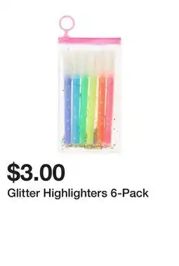 Five Below Glitter Highlighters 6-Pack offer
