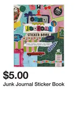 Five Below Junk Journal Sticker Book offer