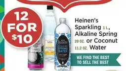 Heinen's Heinen's Sparkling 1 L., Alkaline Spring 20 OZ. or Coconut 11.2 OZ. Water offer