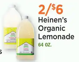 Heinen's Heinen's Organic Lemonade offer