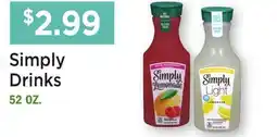 Heinen's Simply Drinks offer