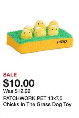 Marshalls PATCHWORK PET 13x7.5 Chicks In The Grass Dog Toy offer