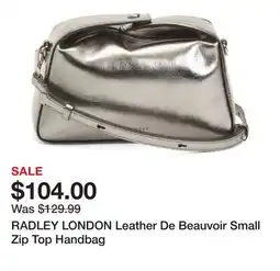 Marshalls RADLEY LONDON Leather De Beauvoir Small Zip Top Handbag offer