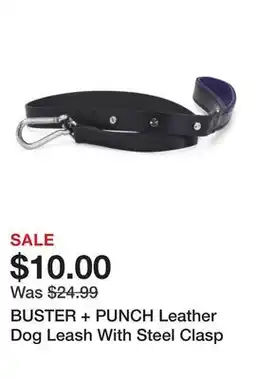 Marshalls BUSTER + PUNCH Leather Dog Leash With Steel Clasp offer