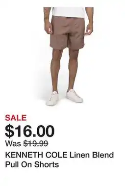 Marshalls KENNETH COLE Linen Blend Pull On Shorts offer