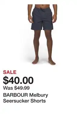 Marshalls BARBOUR Melbury Seersucker Shorts offer