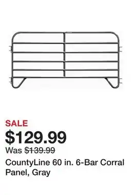 Tractor Supply Company CountyLine 60 in. 6-Bar Corral Panel, Gray offer