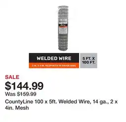 Tractor Supply Company CountyLine 100 x 5ft. Welded Wire, 14 ga., 2 x 4in. Mesh offer