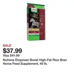 Tractor Supply Company Nutrena Empower Boost High-Fat Rice Bran Horse Feed Supplement, 40 lb offer