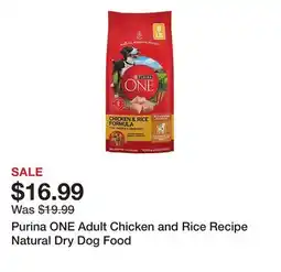 Tractor Supply Company Purina ONE Adult Chicken and Rice Recipe Natural Dry Dog Food offer