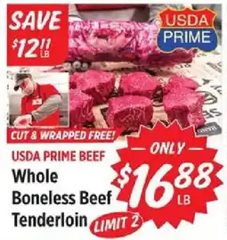 Rouses Usda prime beef whole boneless beef tenderloin offer