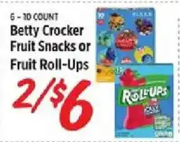 Rouses Betty Crocker Fruit Snacks or Fruit Roll-Ups offer
