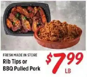 Rouses Rib Tips or BBQ Pulled Pork offer