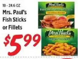 Rouses Mrs. Paul's Fish Sticks or Fillets offer