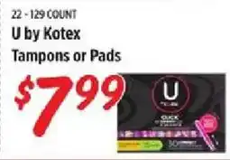 Rouses U by Kotex Tampons or Pads offer