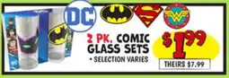 Ollie's DC 2 PK. COMIC GLASS SETS offer