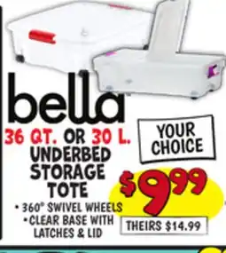 Ollie's BELLA 36 QT. OR 30 L. UNDERBED STORAGE TOTE offer