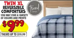 Ollie's TRENDSPOT TWIN XL REVERSIBLE COMFORTERS offer