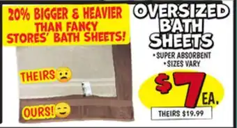 Ollie's OVERSIZED BATH SHEETS offer