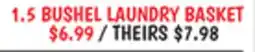 Ollie's 1.5 BUSHEL LAUNDRY BASKET offer