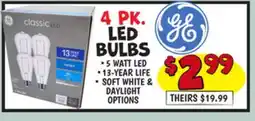 Ollie's GE 4 PK. LED BULBS offer
