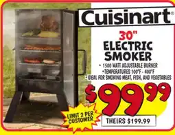 Ollie's Cuisinart 30 ELECTRIC SMOKER offer