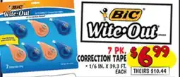Ollie's BIC 7 PK. CORRECTION TAPE offer