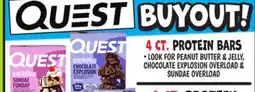 Ollie's QUEST 4 CT. PROTEIN BARS offer