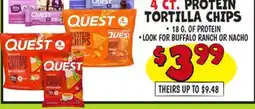 Ollie's QUEST 4 CT. PROTEIN TORTILLA CHIPS offer