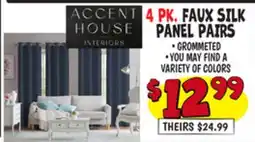 Ollie's 4 PK. FAUX SILK PANEL PAIRS offer