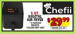 Ollie's CHEFII 5 QT. DIGITAL AIR FRYER offer