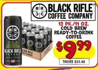 Ollie's BLACK RIFLE COFFEE COMPANY COLD BREW READY-TO-DRINK COFFEE offer