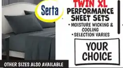 Ollie's SERTA TWIN XL PERFORMANCE SHEET SETS offer