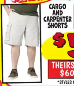 Ollie's CARGO AND CARPENTER SHORTS offer