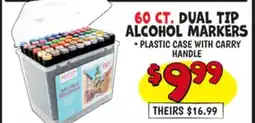 Ollie's 60 CT. DUAL TIP ALCOHOL MARKERS offer