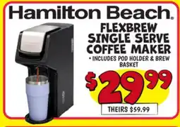Ollie's Hamilton Beach FLEXBREW SINGLE SERVE COFFEE MAKER offer