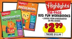 Ollie's HIGHLIGHTS 256-PAGE BIG FUN WORKBOOKS offer